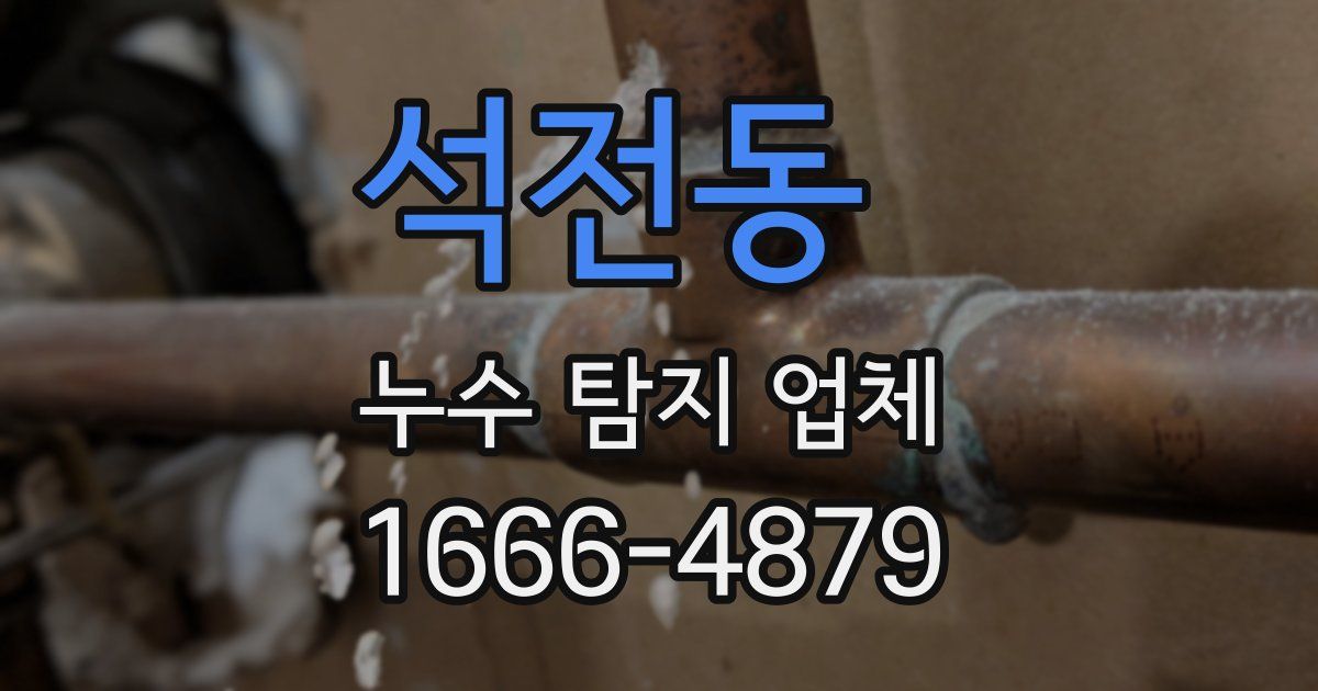 석전동 누수 탐지 업체