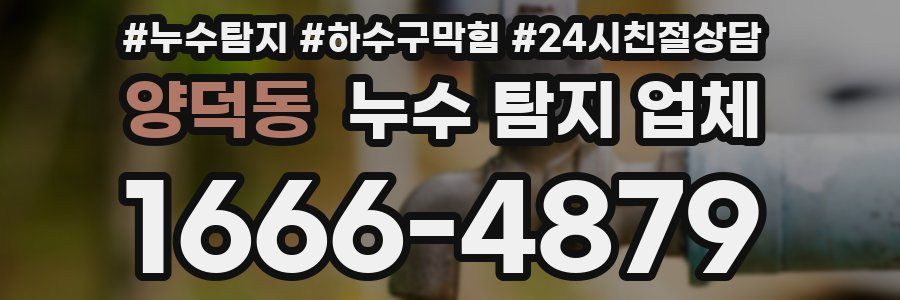 양덕동 누수 탐지 업체