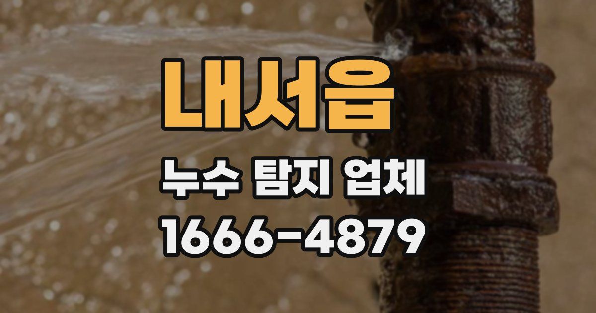 내서읍 누수 탐지 업체