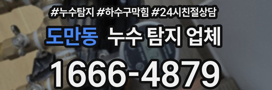 도만동 누수 탐지 업체