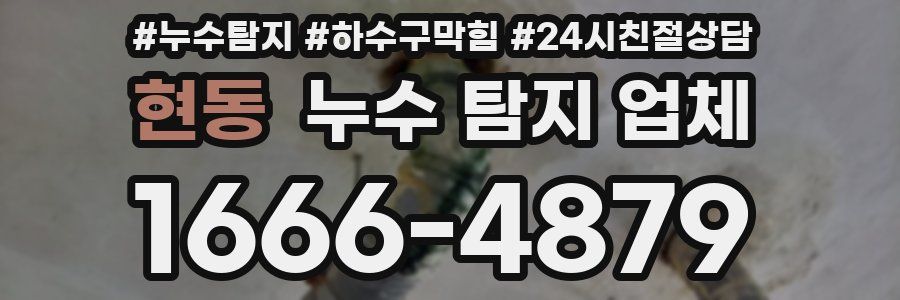 현동 누수 탐지 업체