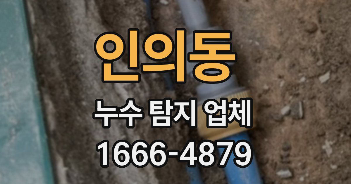 인의동 누수 탐지 업체
