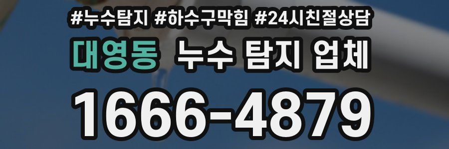 대영동 누수 탐지 업체