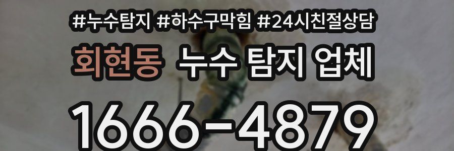 회현동 누수 탐지 업체