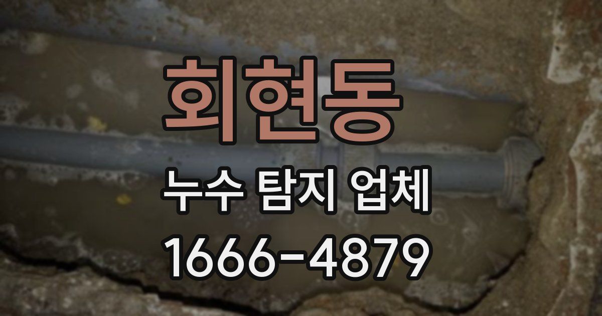회현동 누수 탐지 업체