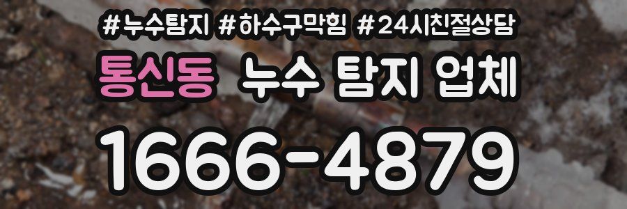 통신동 누수 탐지 업체