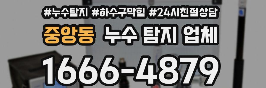 중앙동 누수 탐지 업체
