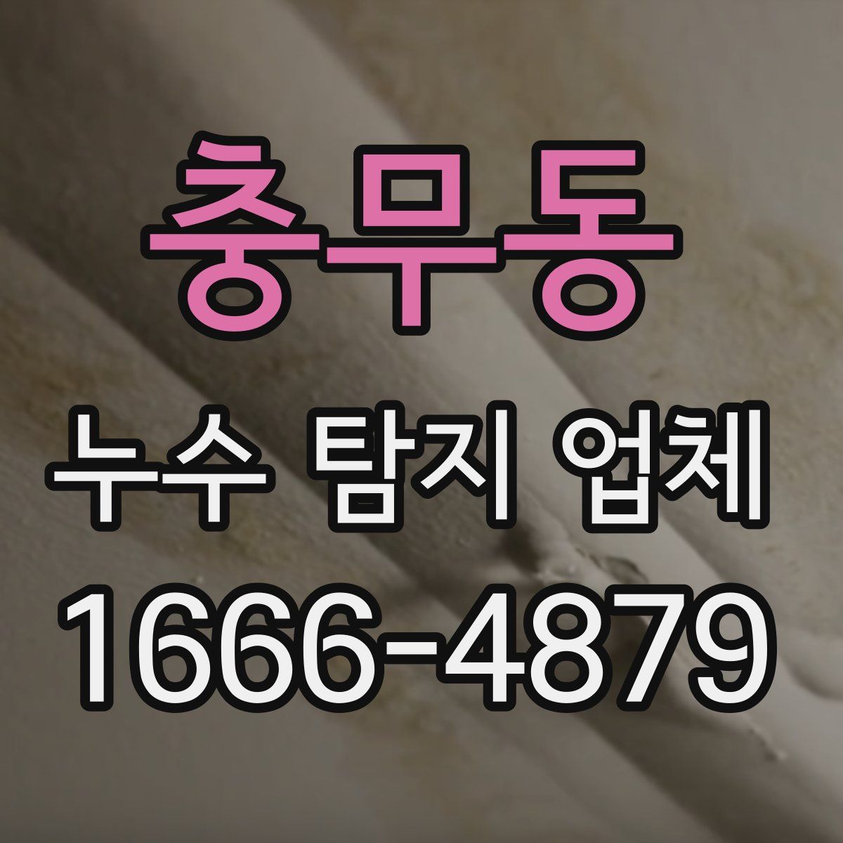 충무동 누수 탐지 업체