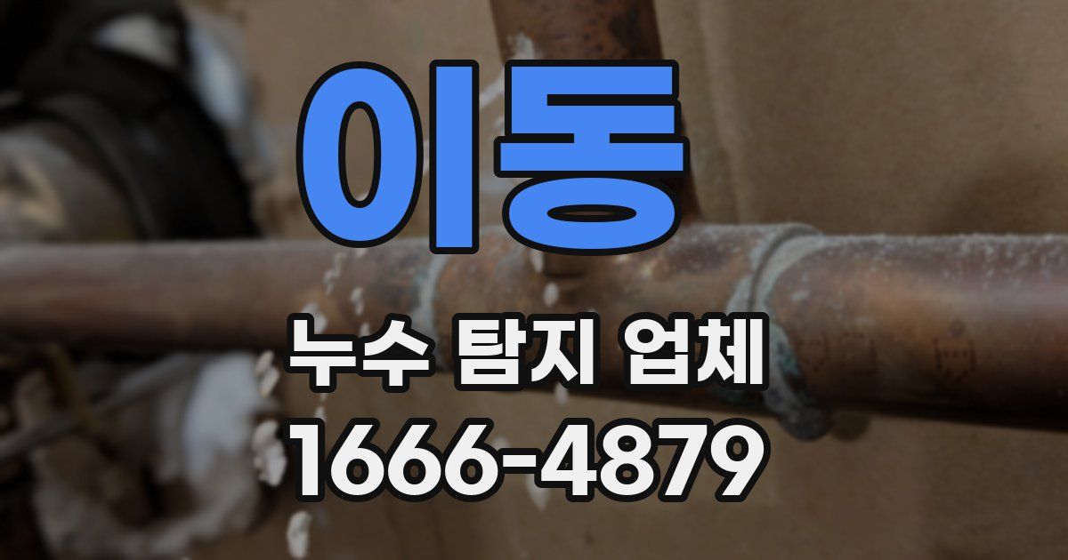 이동 누수 탐지 업체