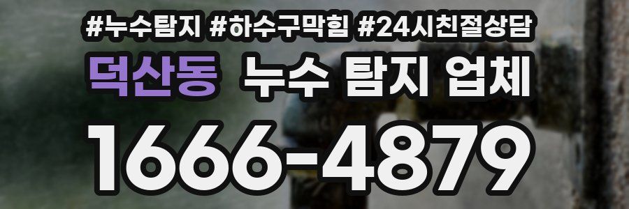 덕산동 누수 탐지 업체