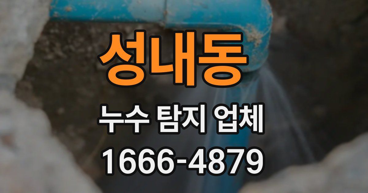 성내동 누수 탐지 업체