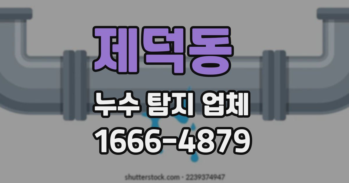 제덕동 누수 탐지 업체