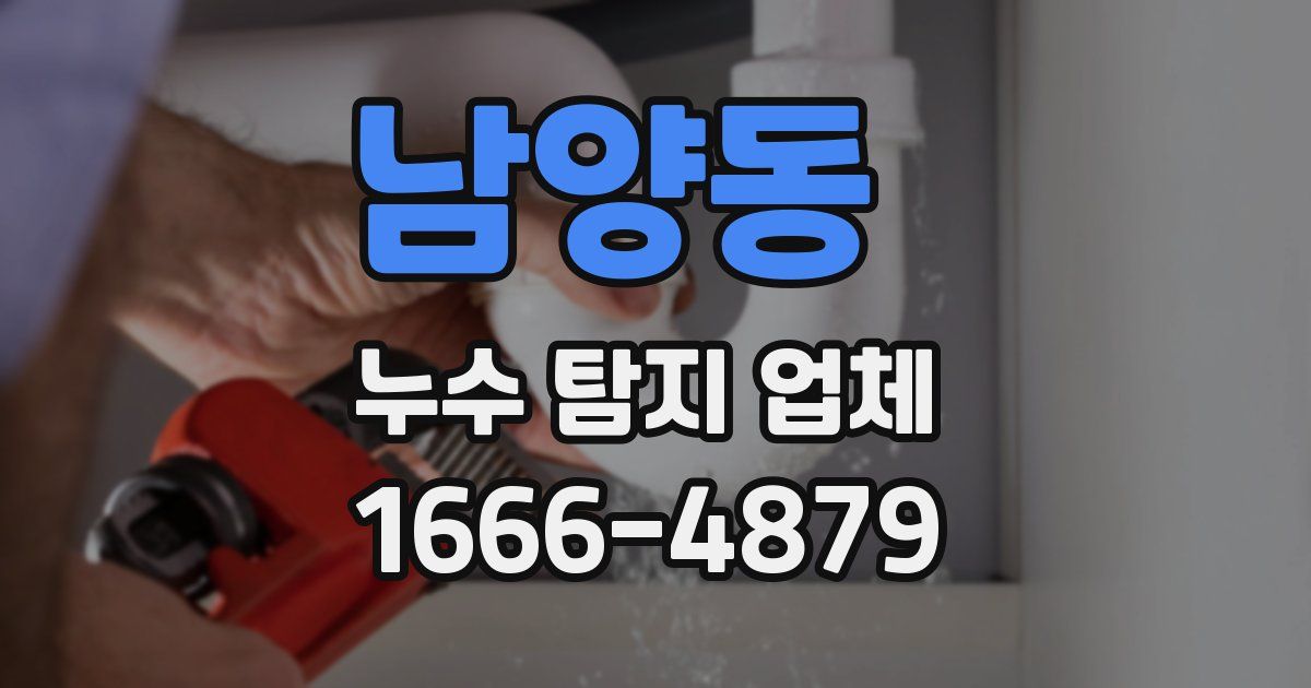 남양동 누수 탐지 업체