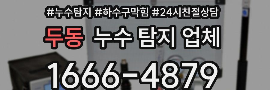 두동 누수 탐지 업체
