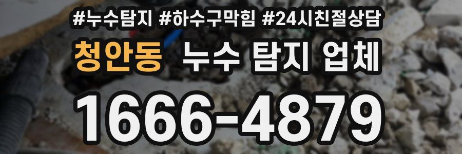 청안동 누수 탐지 업체