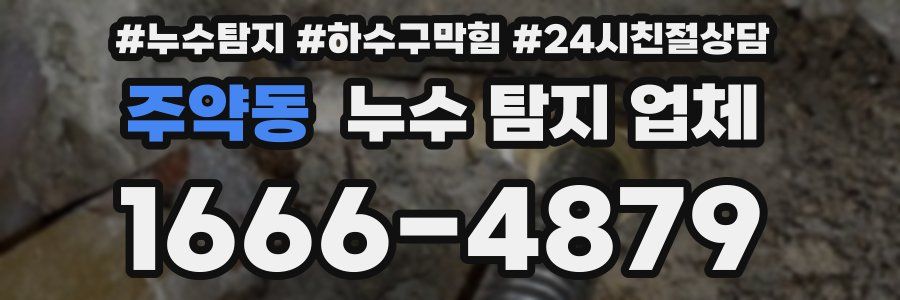 주약동 누수 탐지 업체