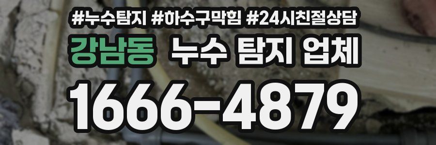 강남동 누수 탐지 업체
