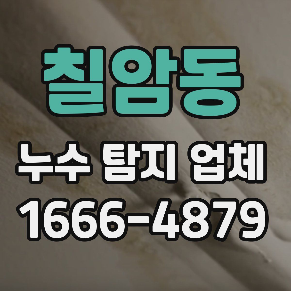 칠암동 누수 탐지 업체