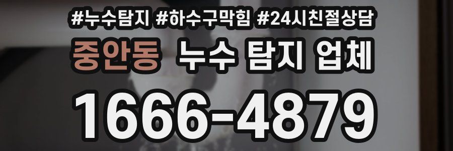 중안동 누수 탐지 업체