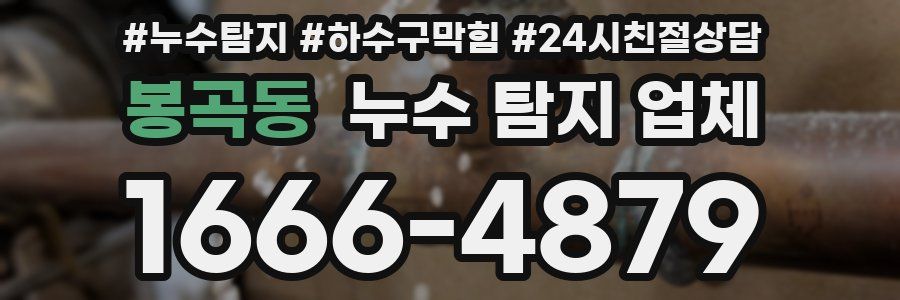 봉곡동 누수 탐지 업체