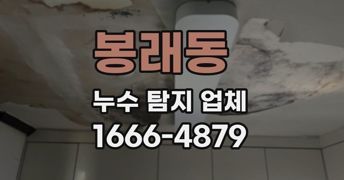 봉래동 누수 탐지 업체