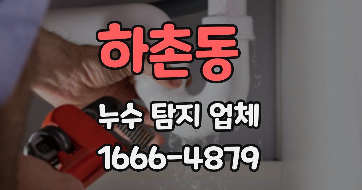 하촌동 누수 탐지 업체