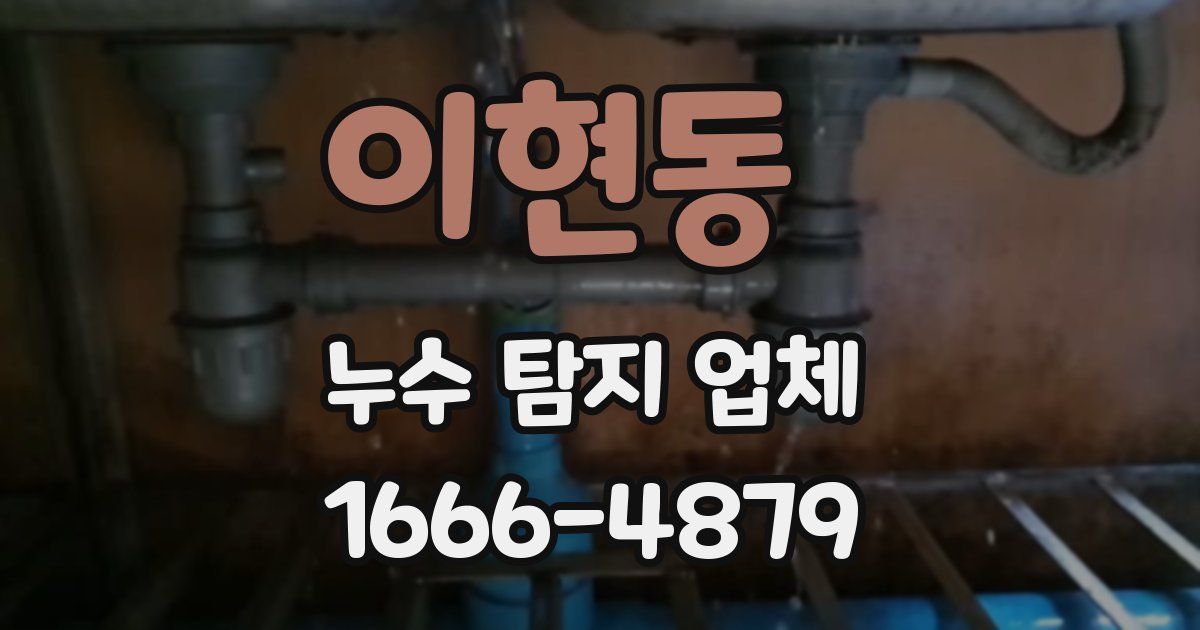 이현동 누수 탐지 업체