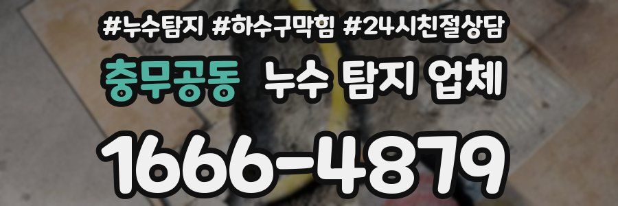 충무공동 누수 탐지 업체