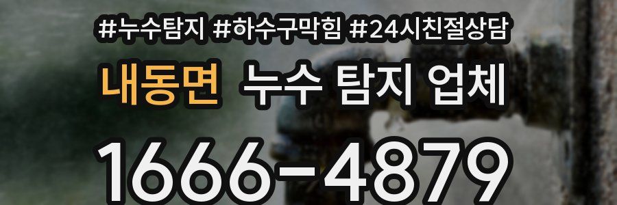 내동면 누수 탐지 업체