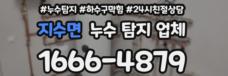 지수면 누수 탐지 업체