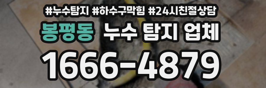 봉평동 누수 탐지 업체