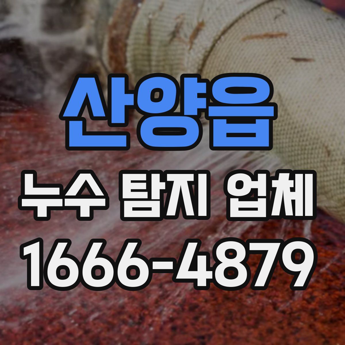 산양읍 누수 탐지 업체