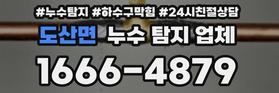 도산면 누수 탐지 업체