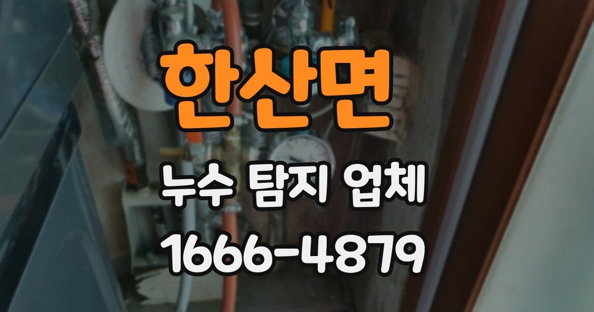 한산면 누수 탐지 업체