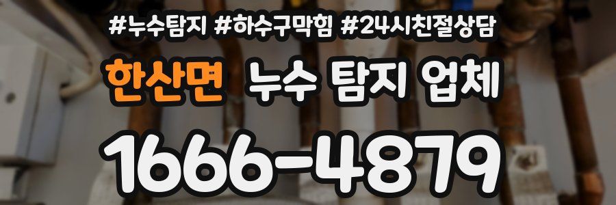 한산면 누수 탐지 업체