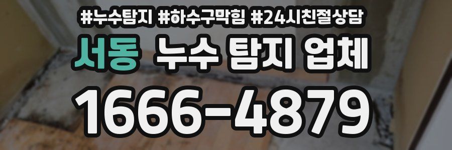 서동 누수 탐지 업체