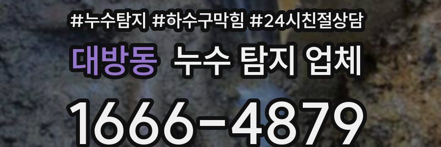 대방동 누수 탐지 업체