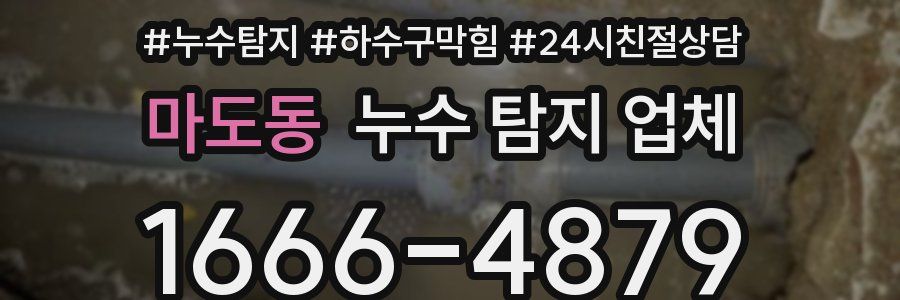 마도동 누수 탐지 업체