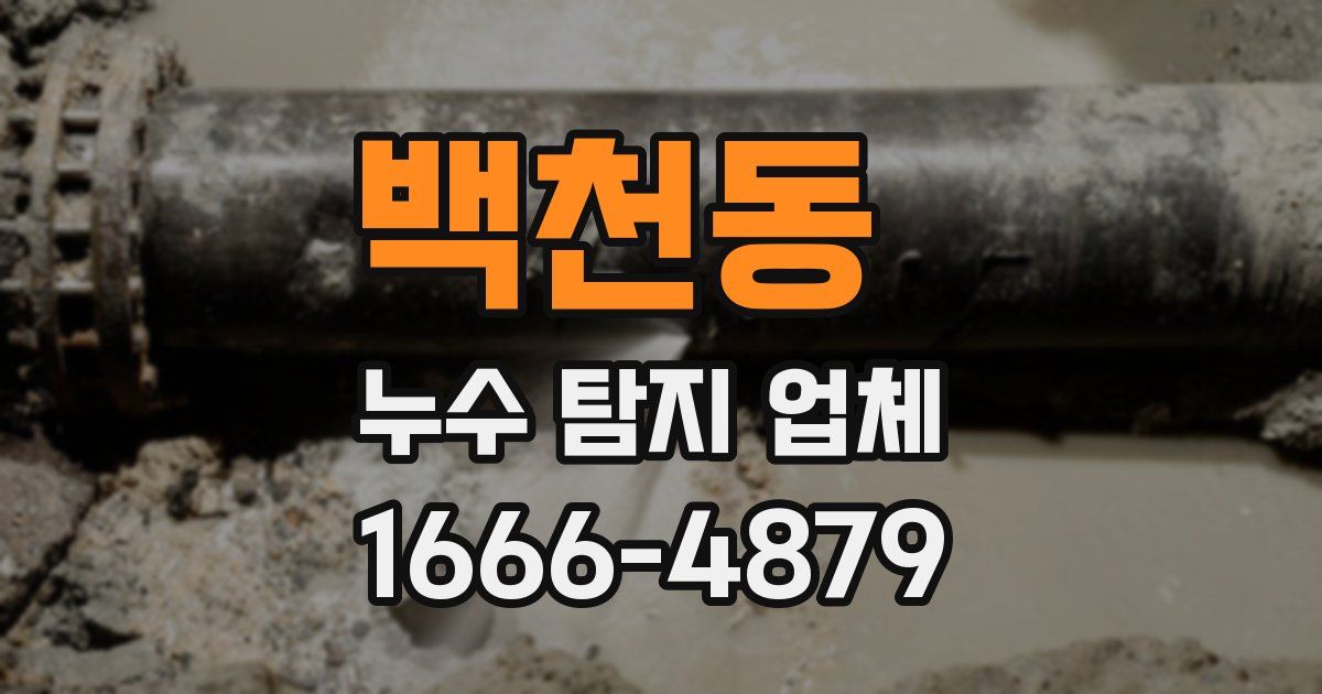 백천동 누수 탐지 업체