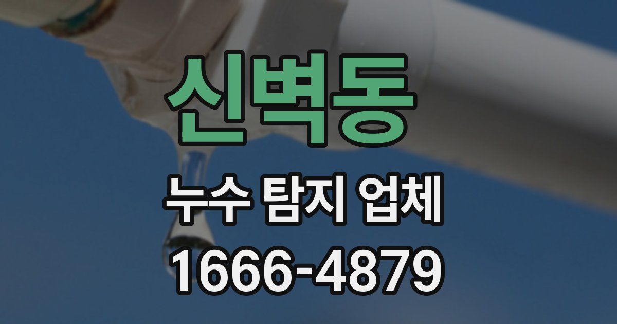 신벽동 누수 탐지 업체