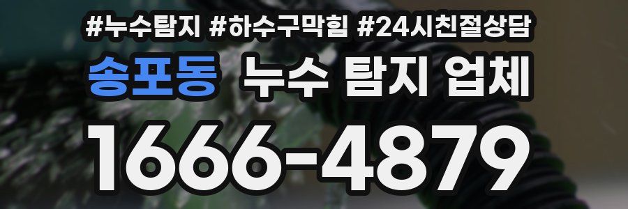 송포동 누수 탐지 업체
