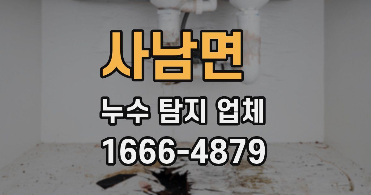사남면 누수 탐지 업체