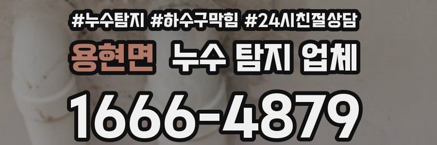 용현면 누수 탐지 업체