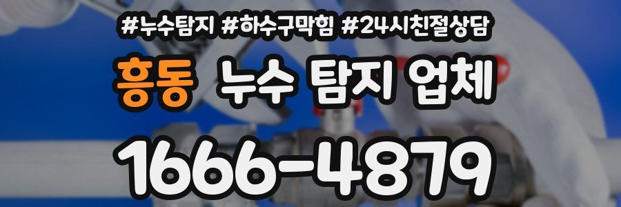 흥동 누수 탐지 업체