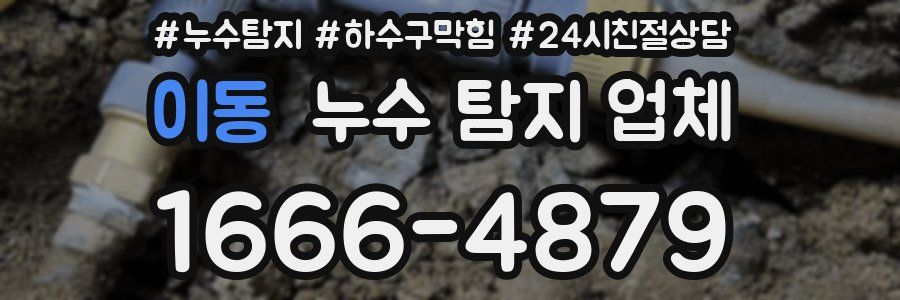 이동 누수 탐지 업체
