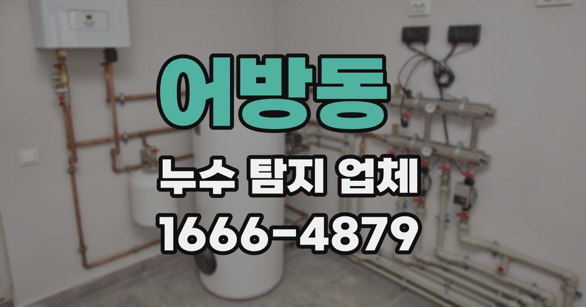 어방동 누수 탐지 업체
