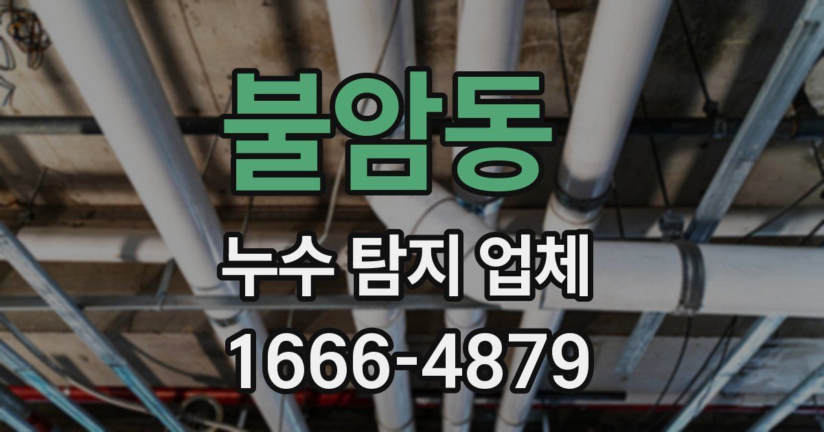 불암동 누수 탐지 업체