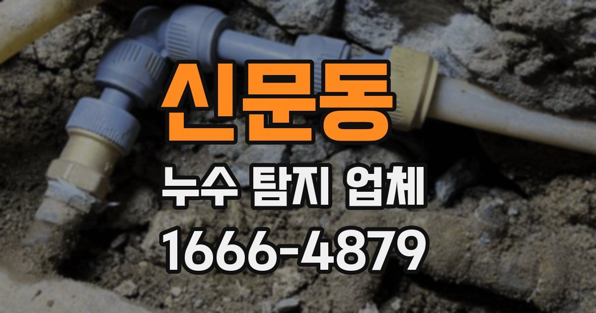 신문동 누수 탐지 업체