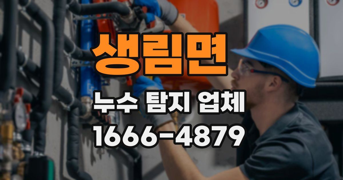 생림면 누수 탐지 업체