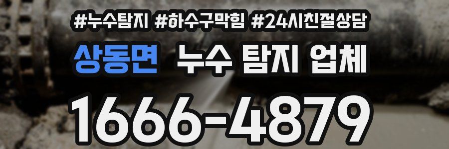 상동면 누수 탐지 업체